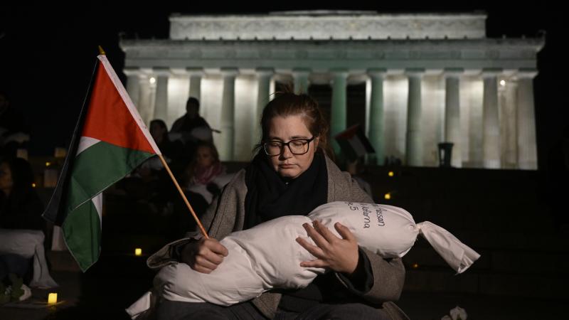 Lincoln Memorial Gaza protest, Washington, D.C., Nov. 19, 2023