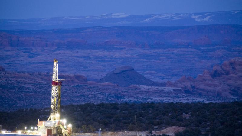 Natural gas drill rig, Dead Horse Point, Utah