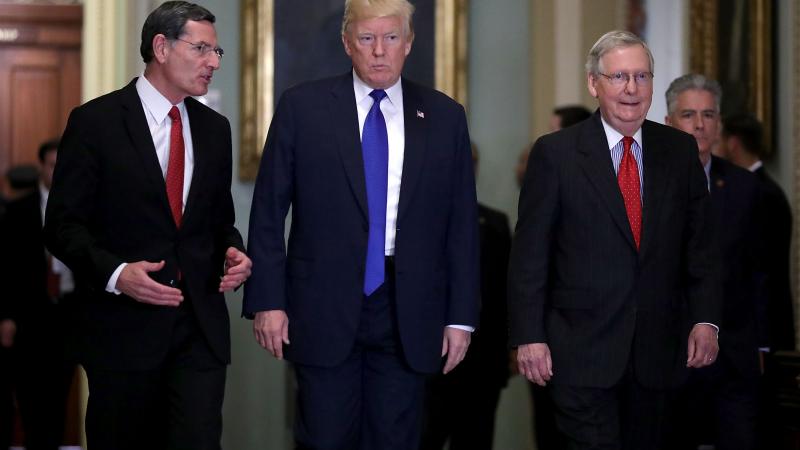 John Barasso, Donald Trump, Mitch McConnell, Nov. 28, 2017, Washinton, D.C.