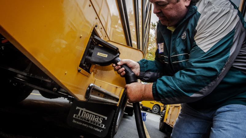 Electric bus, Bethesda, Maryland, Oct. 24, 2023