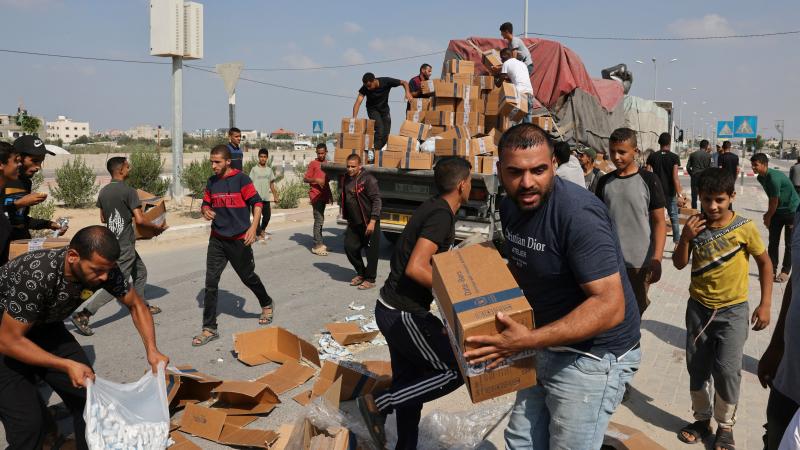 Aid truck, Gaza Strip, Nov. 2, 2023