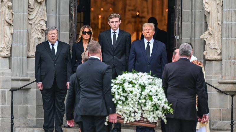 Donald Trump, Barron Trump, Melania Trump, Viktor Knavs, Palm Beach, Fla., Jan. 18, 2024