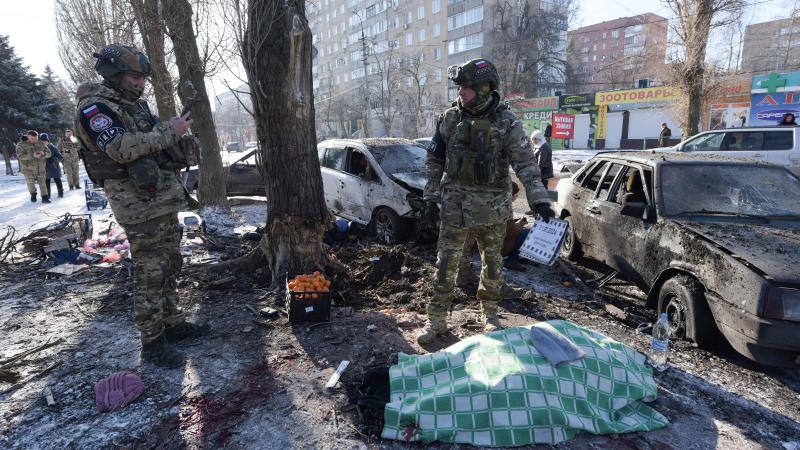 Shelling, police, Donetsk, Ukraine, Jan. 21, 2024