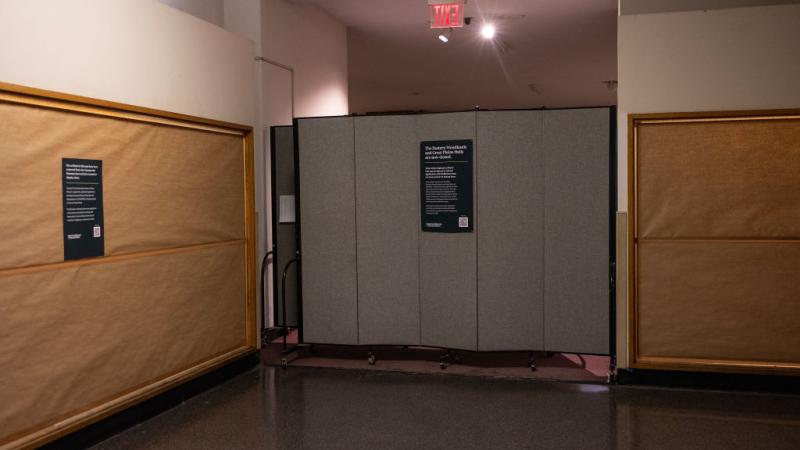 Closed Native American exhibit at the AMNH