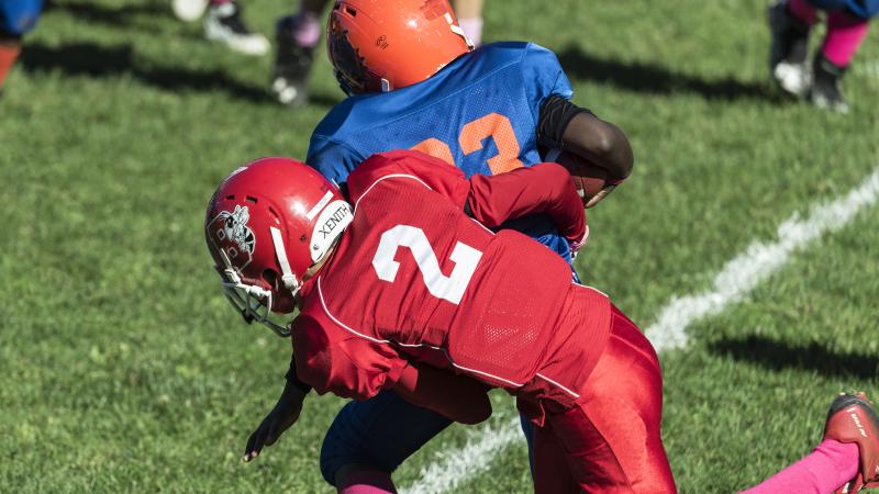 Kids tackle football, Syracuse, N.Y., Oct. 11, 2015