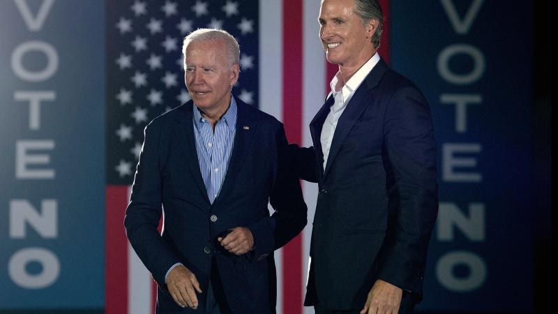 Gavin Newsom, Joe Biden, Long Beach, Calif., Sept. 13, 2021