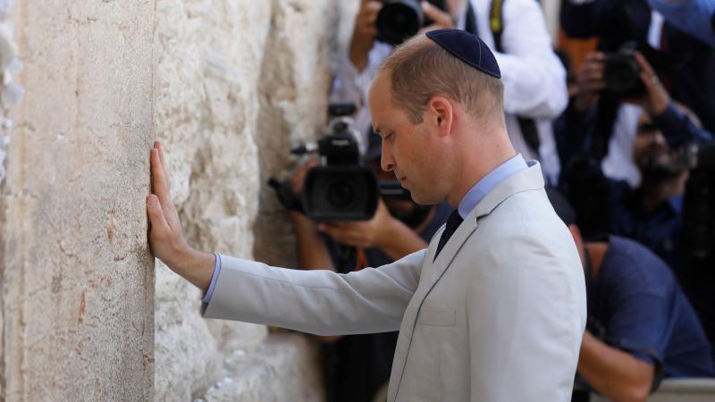 Prince William, Western Wall, Jerusalem, Israel, June 28, 2018
