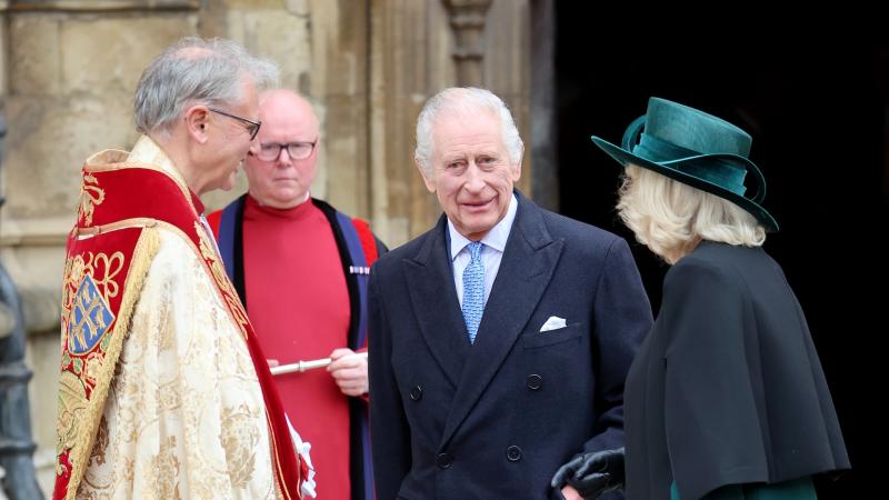 King Charles, Queen Camilla, Easter, March 31, 2024, Windsor Castle, U.K.