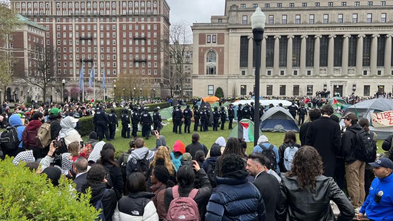 Columbia University protest, New York City, April 18, 2024