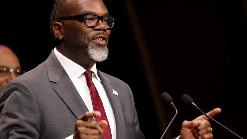 Democrat Chicago Mayor Brandon Johnson