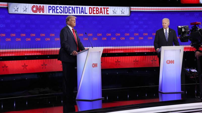 Trump and Biden at the debate