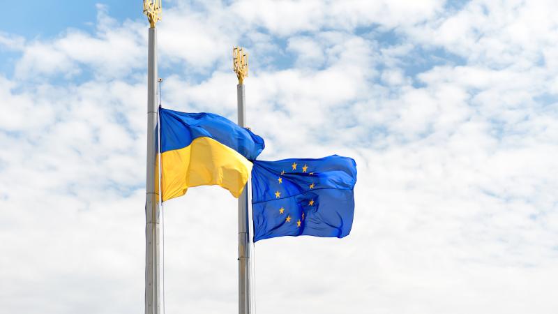 NATO, Ukraine flags