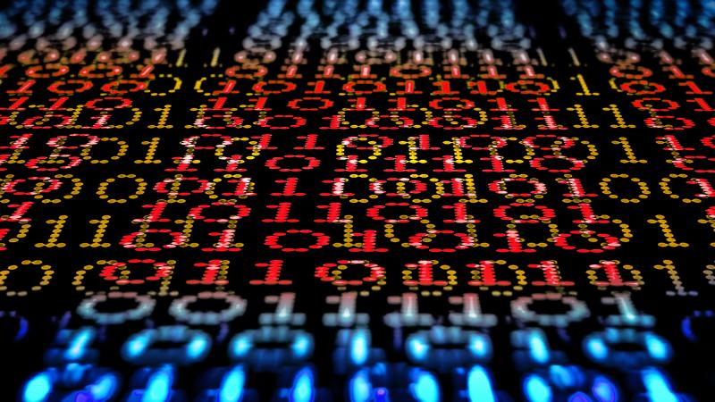 101010 Data Lines to Infinity in Red