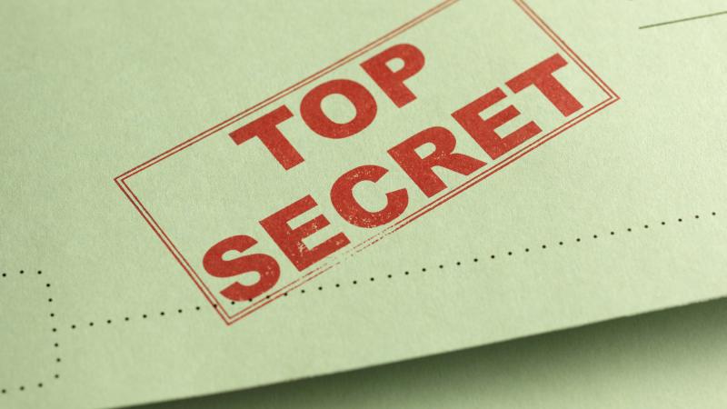 Top secret folder file 