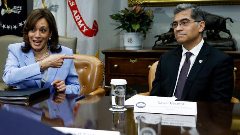 Vice President Kamala Harris and HHS Secretary Xavier Becerra