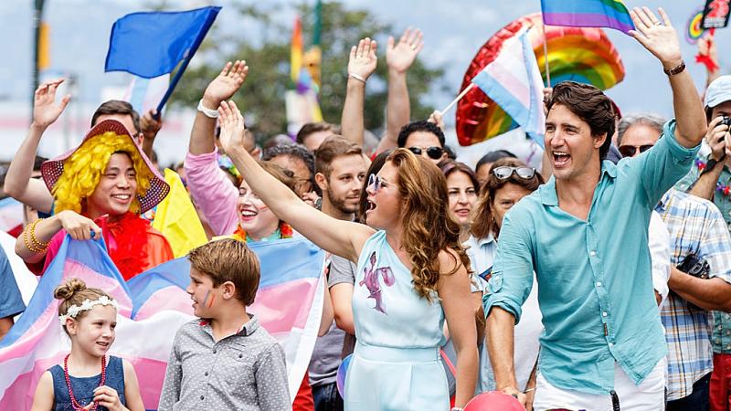 Canadian Prime Minister Justin Trudeau at pride parade
