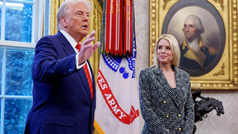Pam Bondi and Donald Trump