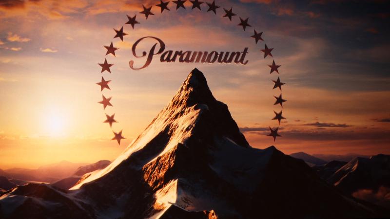 The Paramount logo is displayed on screen during the Paramount Pictures presentation at The Colosseum at Caesars Palace at CinemaCon 2025 in Las Vegas, Nevada, on April 3, 2025.