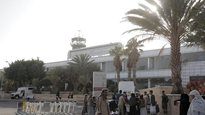 Yemenis arrive at the Sana'a International Airport for their flights during the arrival of Hans Grundberg, the United Nations' special envoy for war-torn Yemen, to the Houthil-controlled capital Sanaa for peace talks, in an attempt to end the long-age war, on January 6, 2025, in Sana'a, Yemen.