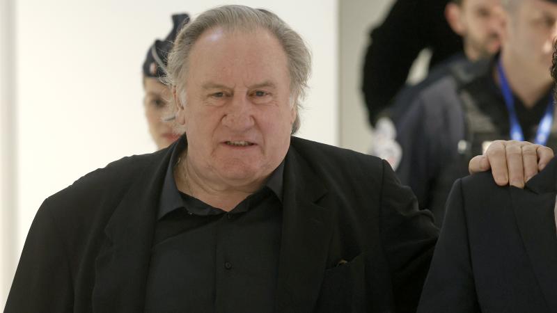 French actor, Gerard Depardieu arrives at court to answer accusations of sexual assault on March 25 in Paris, France.