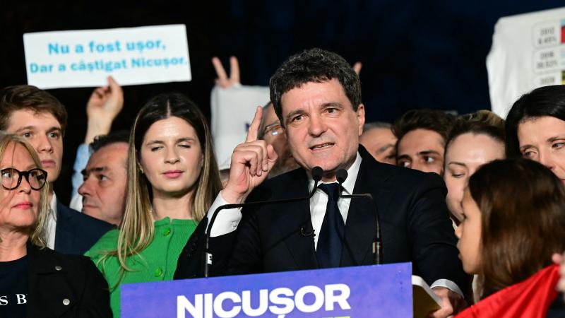 Romanian presidential candidate Nicusor Dan