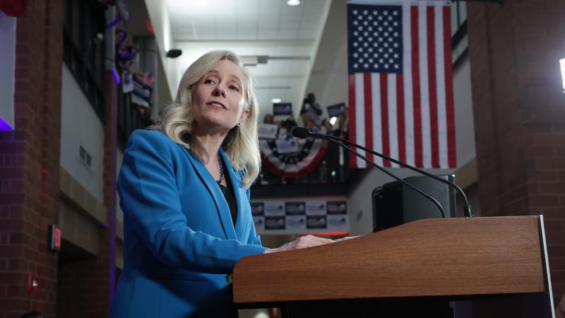 Virginia Democratic gubernatorial candidate, former Rep. Abigail Spanberger speaks to supporters during a rally at her alma mater, J.R. Tucker High School, June 16, 2025 in Henrico County, Virginia.