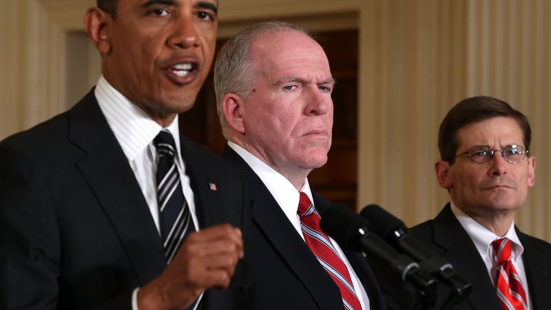Mike Morell, John Brennan, and Barack Obama