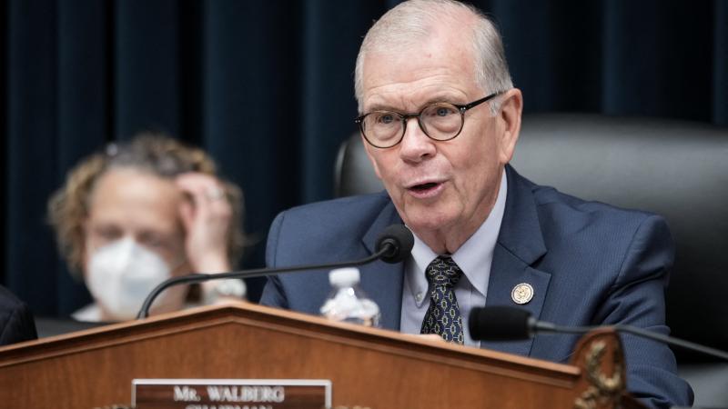 Committee chair US Representative Tim Walberg, Republican from Michigan, speaks during a House Workforce and Education Committee hearing
