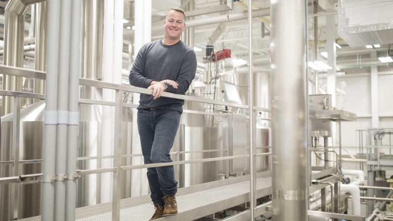 Dan Kleban, co-owner of Maine Beer Company, poses for a portrait in the brewery on Tuesday, February 12, 2019.