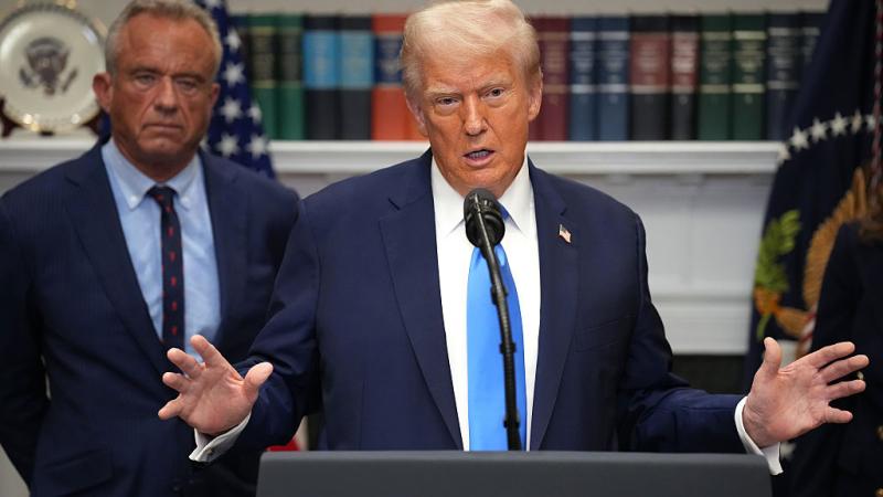 President Trump and HHS Secretary Robert F. Kennedy Jr. at autism announcement