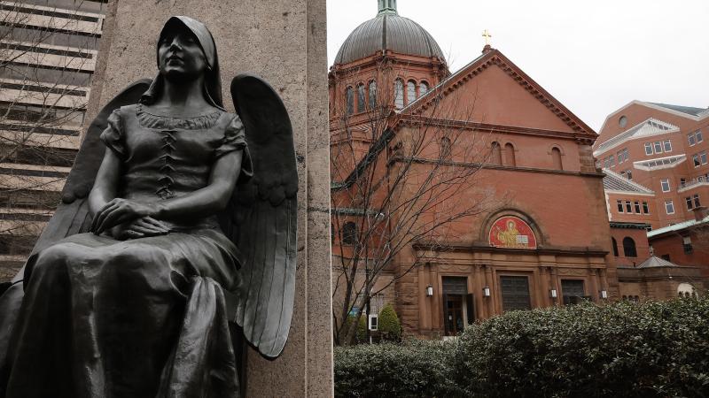 The Roman Catholic Cathedral of St. Matthew the Apostle holds Ash Wednesday services on February 22, 2023 in Washington, DC