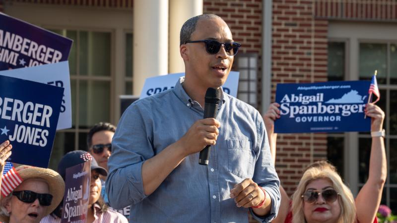 Jay Jones, who is running to become Virginia's attorney general in 2025, in Fairfax, Virginia on June 26, 2025.