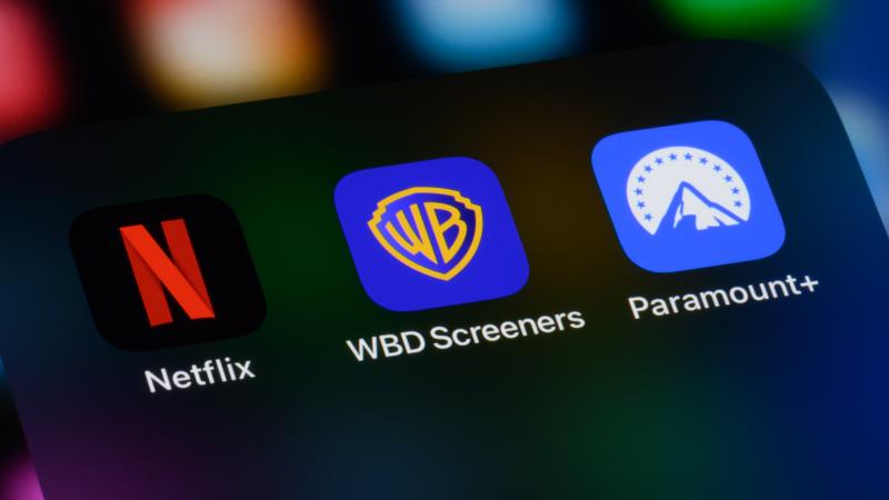 Netflix, WBD, Paramount logo