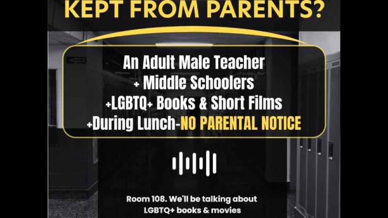 Colorado school announcement inviting students to LGBTQ club