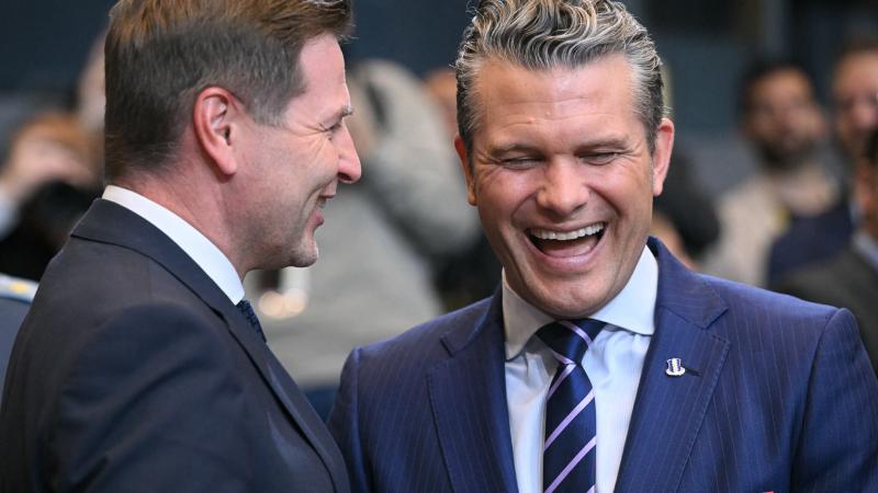 Estonian Minister of Defense Hanno Pevkur and U.S. counterpart Pete Hegseth