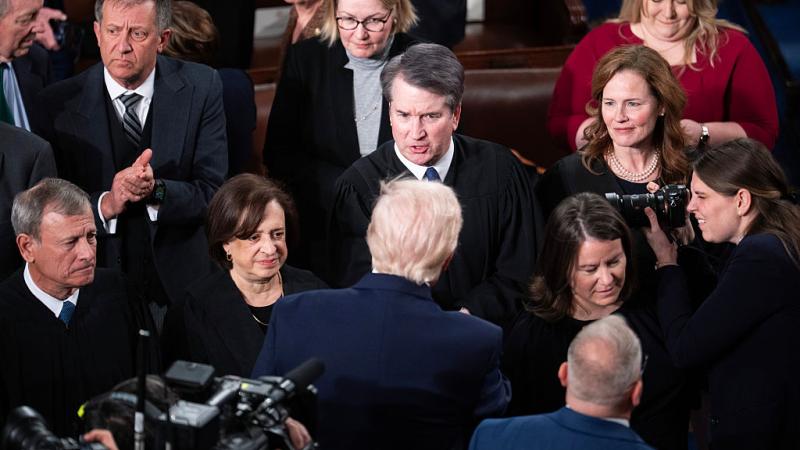 Supreme Court justices John Roberts, Elena Kagan, Brett Kavanaugh, Amy Coney Barrett