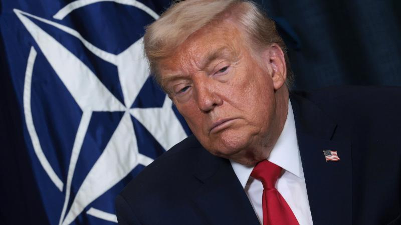Trump during a NATO summit