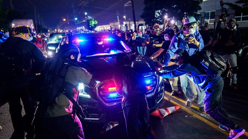 Protesters block road to Newark, New Jersey ICE detention facility