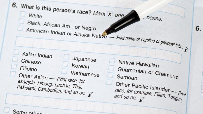 A United States census form.