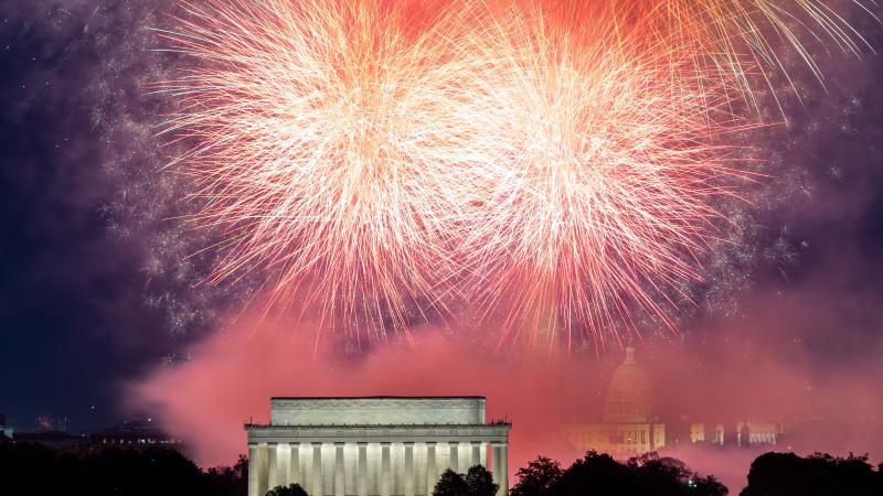 Last years July 4th firework display over the National Mall