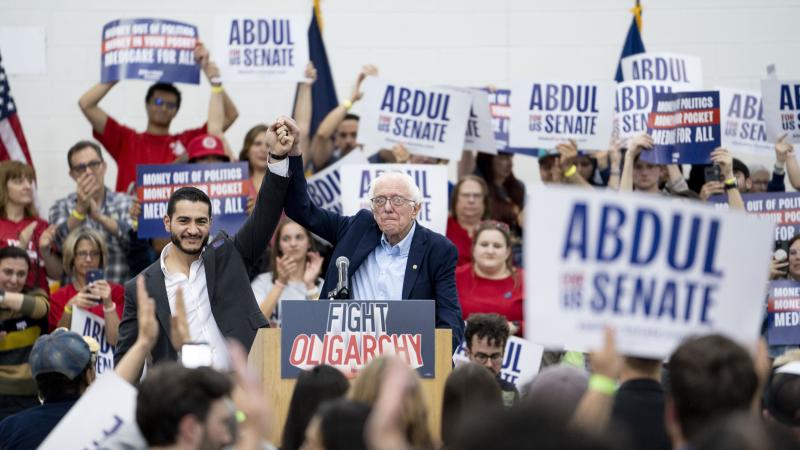 Abdul El-Sayed and Bernie Sanders