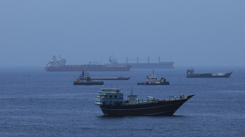 Commercial ships and oil tankers in Gulf of Oman ahead of Hormuz reopening