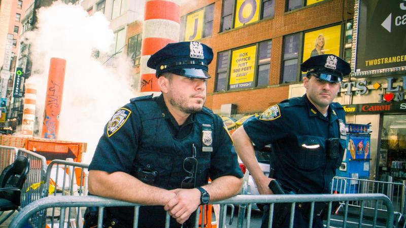 NYPD in the city during the world cup