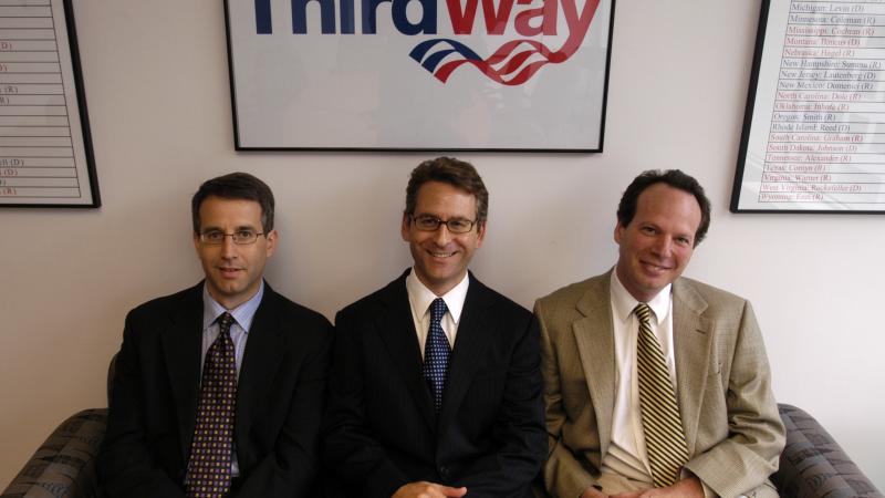 Matt Bennett, Jonathan Cowan, and Jim Kessler, three of the five co-founders of Third Way.