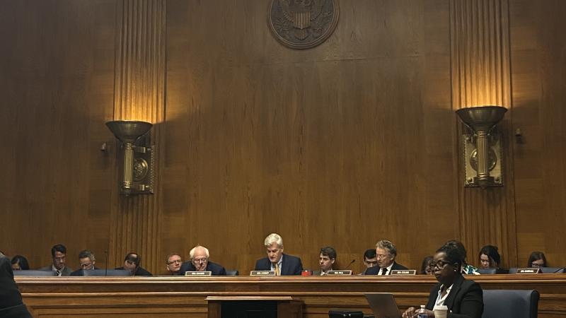 Sen. Bill Cassidy, R-La., leads the U.S. Senate Committee on Health, Education, Labor and Pensions through a hearing on Wednesday in Dirksen Senate Office Building in Washington, D.C.