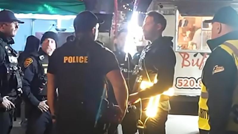 Tucson police confront David Hoffman for evangelizing