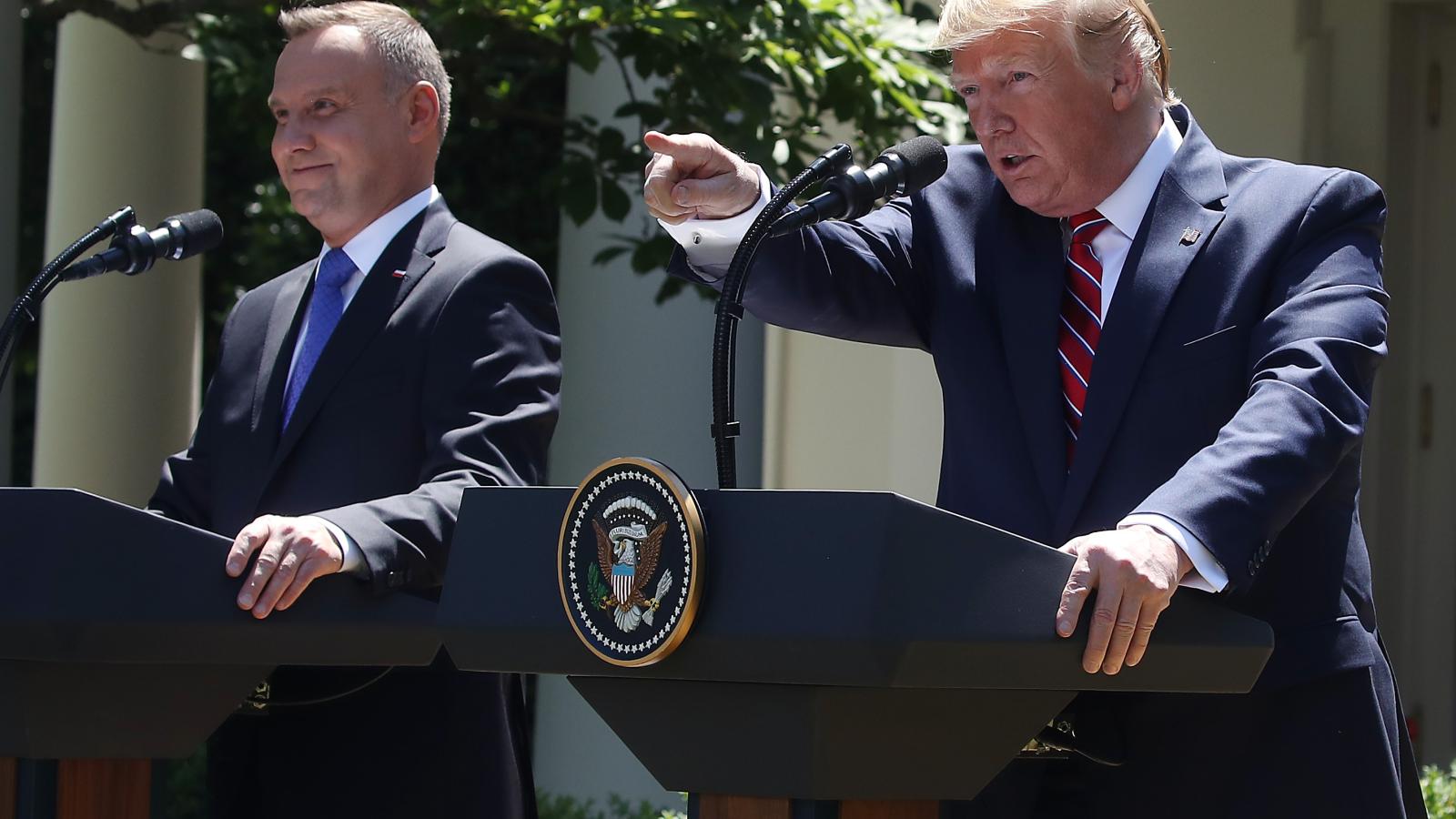 President Donald Trump and the President of Poland, Andrzej Duda.