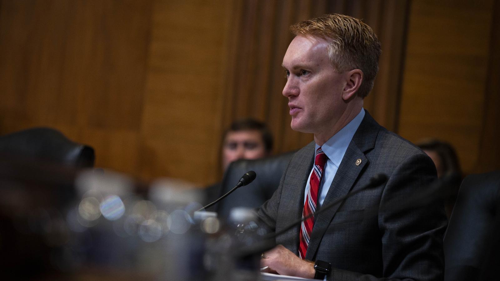 U.S. Sen. James Lankford (R-OK) speaks during a Financial Services and General Government Subcommittee hearing, with U.S. Secretary of Treasury Steve Mnuchin, on the proposed budget estimates and justification for FY2020 for the Treasury Department at the U.S. Capitol on May 15, 2019 in Washington, DC.