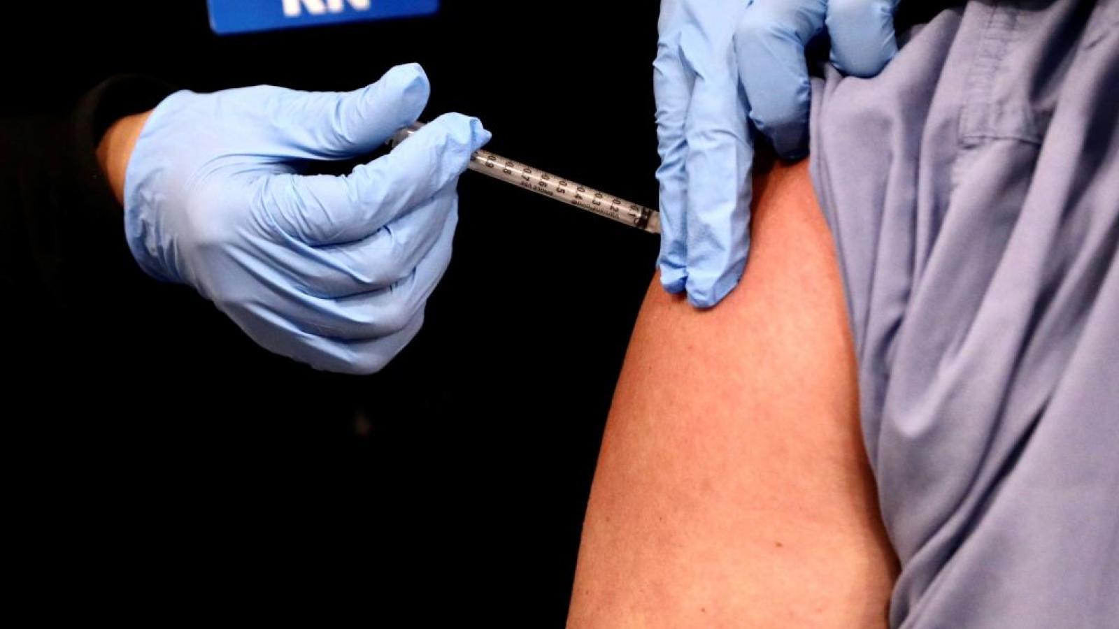 An injection of a COVID-19 vaccine