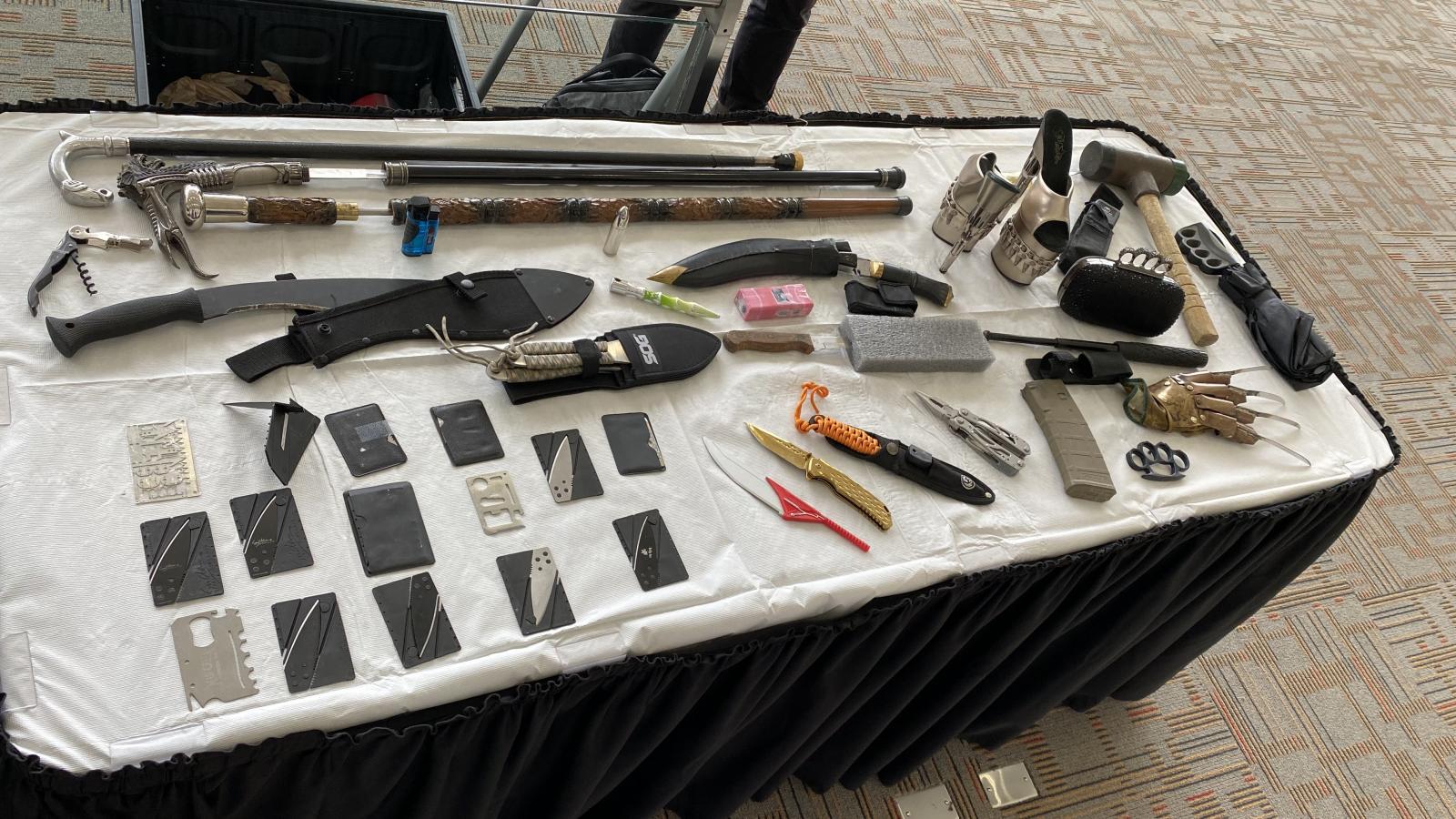Items confiscated by TSA